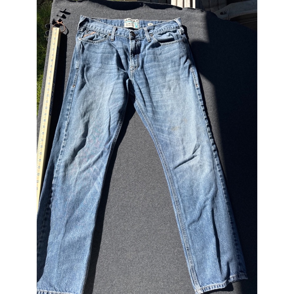 Ariat M7 Merrick Slim Fit Straight Leg Jeans Mens 36x34 Blue Denim 10040498